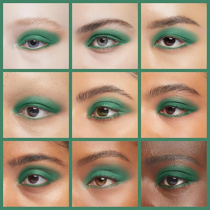 Erinde Single Green Matte Eyeshadow Palette, High Pigmented Eye Shadow Powder, Long Lasting, Ultra-Blendable, Intense Color