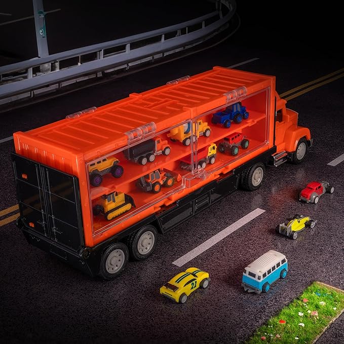 Driven by Battat – DRIVEN By Battat – Toy Car Variety Pack – Construction & Rescue Vehicles – Airplane, Monster Truck, & More – Kids 3 Years + – Pocket Fleet 2 (20 Pack)