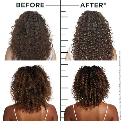 Garnier Fructis Hair Filler Moisture Repair Serum Treatment, Moisturizing Hair Serum for Curls and Waves with Hyaluronic Acid, 3.75 Fl Oz, 1 Count