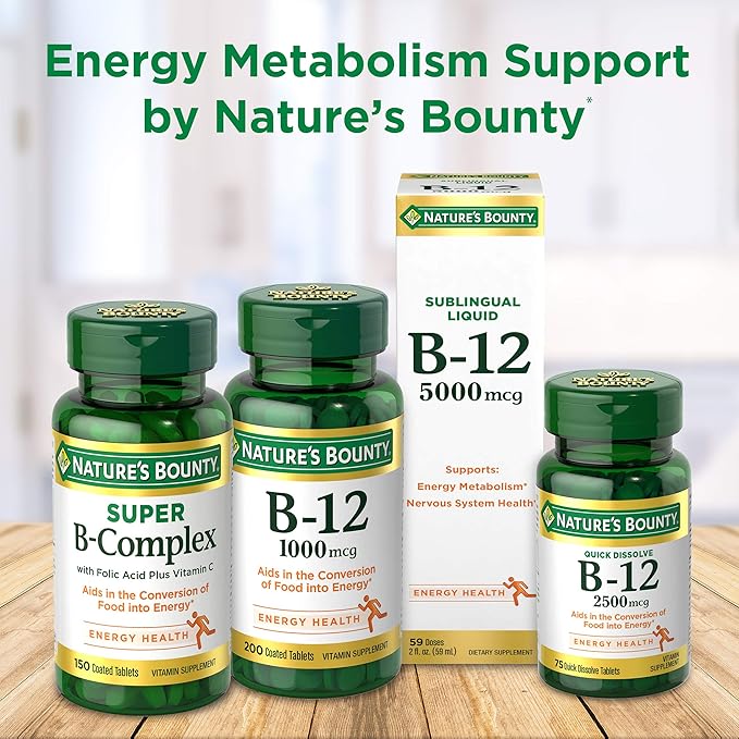 Nature's Bounty Nature’s Vitamin 500mcg Gummies Fruit Flavored Gummy Vitamin Supplements for Adults, B-12, 90 Count