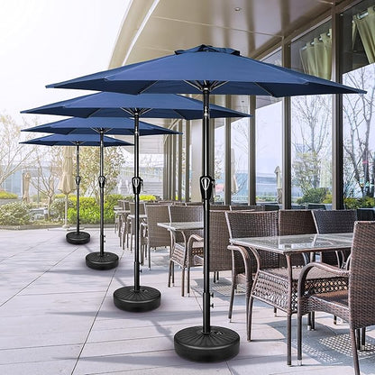 Simple Deluxe 9' Patio Umbrella Outdoor Table Market Yard Umbrella with Push Button Tilt/Crank