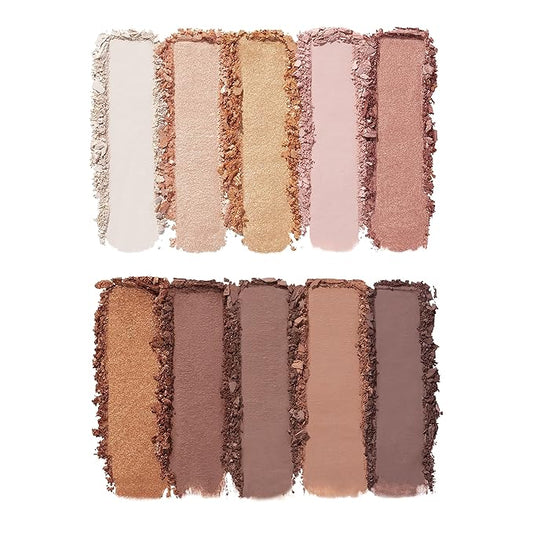 e.l.f. Perfect 10 Eyeshadow Palette, Ten Ultra-pigmented Neutral Shades, Blendable Formula, Vegan & Cruelty-free, Need It Nude (Packaging May Vary)