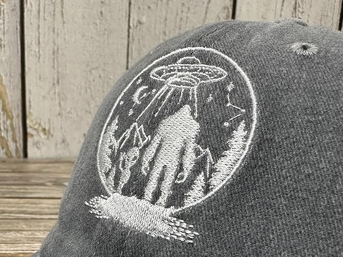 Embroidered UFO Alien Big Foot Hats