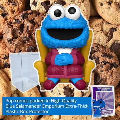 Blue Salamander Emporium Protective Case Bundle – Includes Cookie Monster #1609 Vinyl Figure