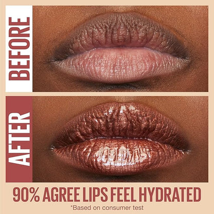Maybelline Lifter Gloss, Hydrating Lip Gloss with Hyaluronic Acid, High Shine for Plumper Looking Lips, Silk, Warm Mauve Neutral, 0.18 Ounce
