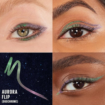 MAYBELLINE Tattoo Studio Long-Lasting Sharpenable Eyeliner Pencil, Glide on Smooth Gel Pigments with 36 Hour Wear, Waterproof, Aurora Flip, 1 Count