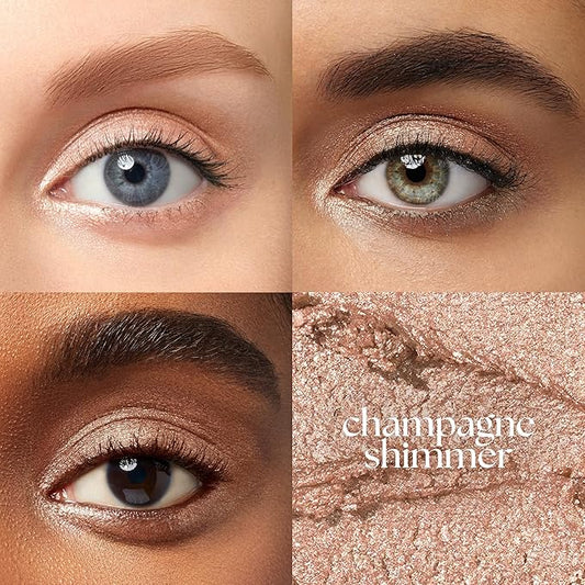 Julep Eyeshadow 101 Cream-to-Powder Waterproof Shadow Stick – Champagne Shimmer – Long-Lasting, Crease-Proof, Medium Golden-Beige Shimmer Cream Eyeshadow with Built-in Smudger