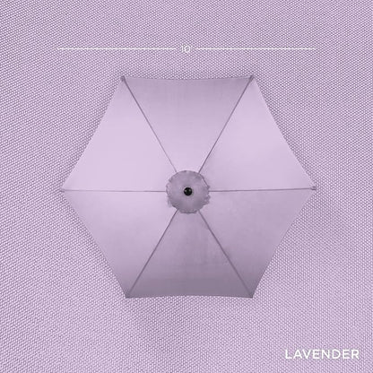 Best Choice Products 10ft Outdoor Steel Polyester Market Patio Umbrella w/ Crank, Easy Push Button, Tilt, Table Compatible - Lavender