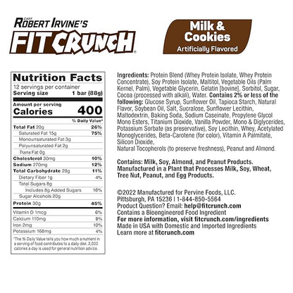 FITCRUNCH Full Size Protein Bars, 6-Layer Baked Bar, 6g of Sugar, Gluten Free & Soft Cake Core (12 Bars, Variety Pack)