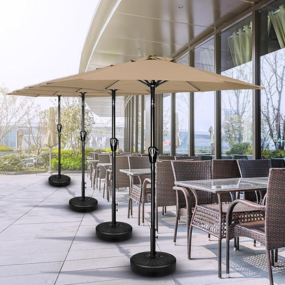Simple Deluxe 9' Patio Umbrella Outdoor Table Market Yard Umbrella with Push Button Tilt/Crank