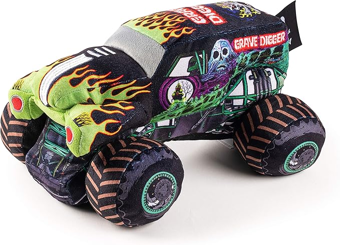Jay Franco Monster Jam Grave Digger Plush Stuffed Pillow Buddy - Super Soft Polyester Microfiber, 12.5 inch (Official Monster Jam Product)