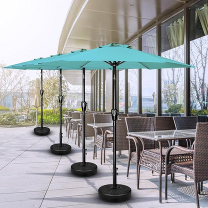 Simple Deluxe 9' Patio Umbrella Outdoor Table Market Yard Umbrella with Push Button Tilt/Crank