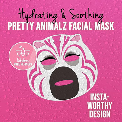 masque BAR Pretty Animalz Facial Sheet Masks, Fun & Unique Skincare Face Mask with Animal Character Prints, Hydrating & Soothing Korean Facial Mask, Nourishing & Exfoliating Skin Care, Pack of 9