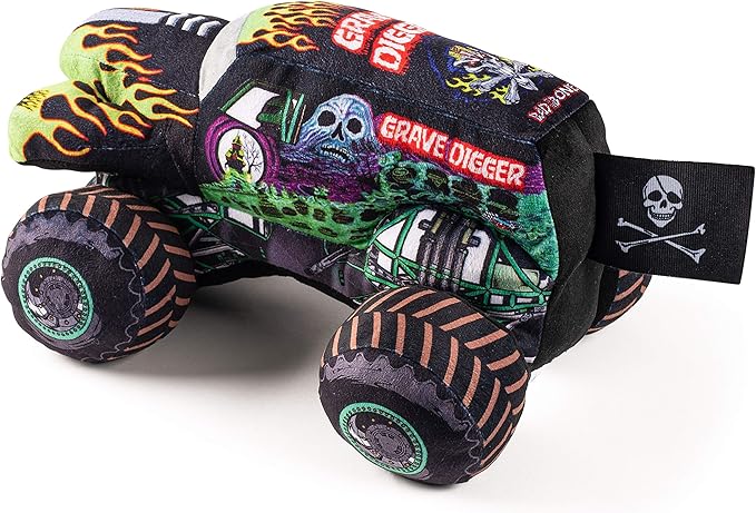 Jay Franco Monster Jam Grave Digger Plush Stuffed Pillow Buddy - Super Soft Polyester Microfiber, 12.5 inch (Official Monster Jam Product)