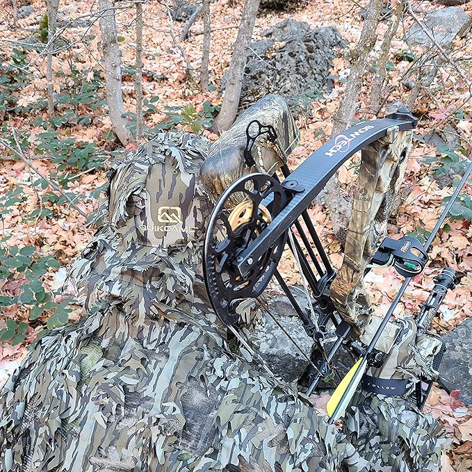 Mossy Oak Break-Up Camo Face Mask Rear Facing Hat for Hunting, Officially Licensed Camouflage