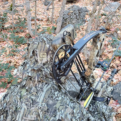 Mossy Oak Break-Up Camo Face Mask Rear Facing Hat for Hunting, Officially Licensed Camouflage