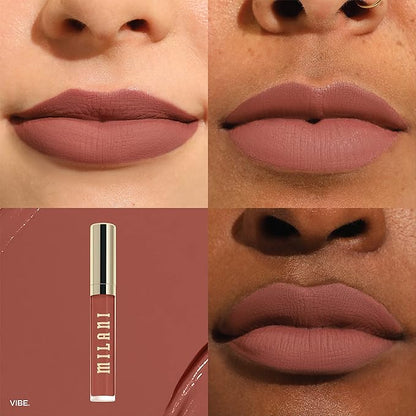 Milani Stay Put Longwear Liquid Lipstick - Smudge-Proof, Kiss-Proof, and Fade-Resistant Formula for All-Day Wear - Vibe