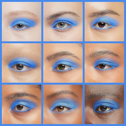 IS'MINE Single Blue Matte Eyeshadow Powder Palette High Pigment, Longwear, Intense Color Best Blue Eyeshadow