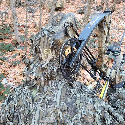 Mossy Oak Break-Up Camo Face Mask Rear Facing Hat for Hunting, Officially Licensed Camouflage