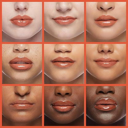 Beauty Glazed Big Brush Head Lip Oil, Ultra-Hydrating & Nourishing, Smooth Glossy Finish Lip Glow Oil, Shiny and Vegan Tinted Lip Gloss, Non-Sticky Formula (1, 103# SWEET)
